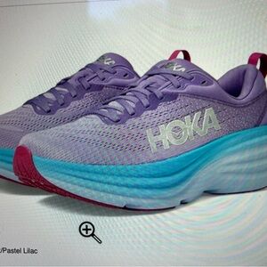 Hoka Hoka Women's Bondi 8 -Purple and Blue Athletic Shoes with Cushioned Midsole